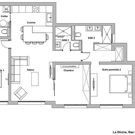 Apartman Rez De De Charme-piscine-3 6 Pers